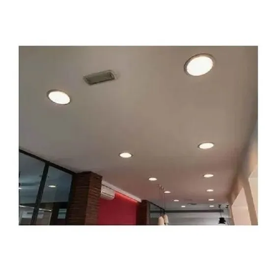 Plafon Techo Focos Led Interior Lámparas Techo Redondo 24w Estructura Blanco