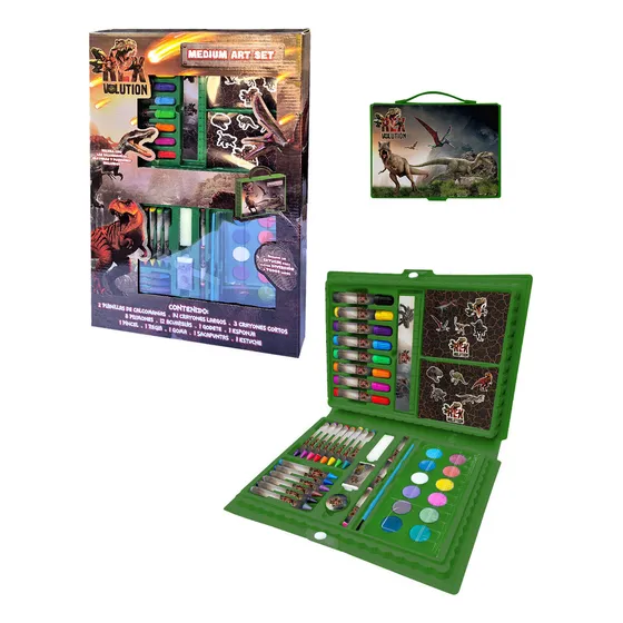 Set Arte Completo Para Niños 52 Piezas En Maletín Portátil
