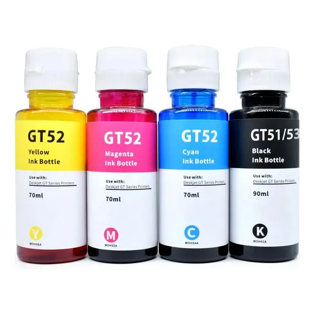 Kit 4 Tinta Compatible Con Hp Deskjet 5810 5820 Gt52 Gt53 Negro / Cyan / Magenta / Amarillo