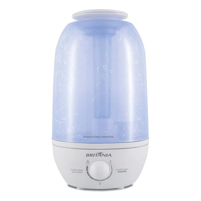 Umidificador Ultrassônico De Ar Portátil Britânia Bivolt 2,4 Cor Branco 110v/220v Umidificador Ultrassônico De Ar Portátil Britânia Bivolt 2,4 Cor Branco 110v/220v
