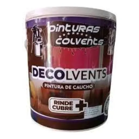 Pintura De Caucho Colvent Tipo A  Galon Rojo Lila 4001