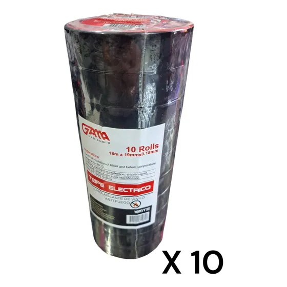 Teipe Negro Eléctrico Automotriz Aislante 18mx19mmx0.18mm