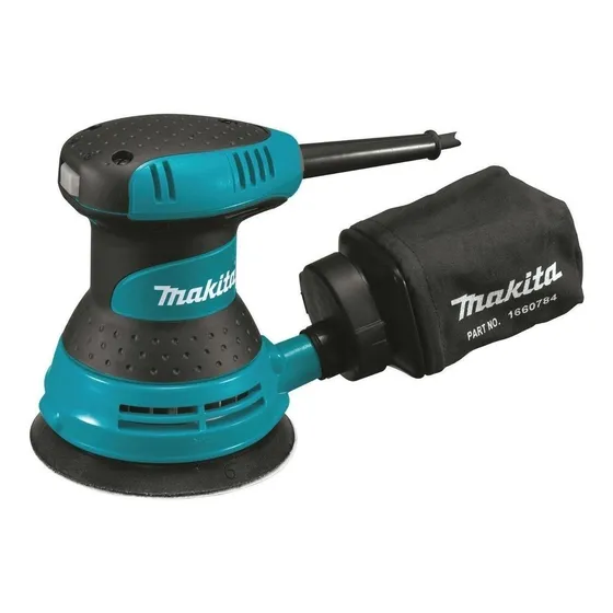 Lijadora profesional roto orbital Makita BO5030 con sistema velcro azul 300W 220V