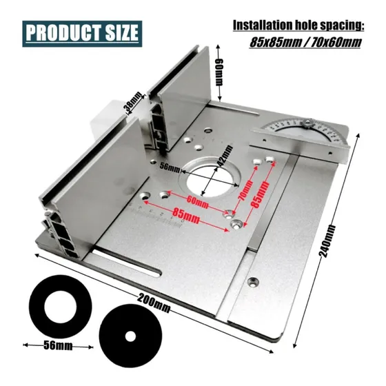 Placa De Inserción Para Mesa De Enrutador Para Carpintería