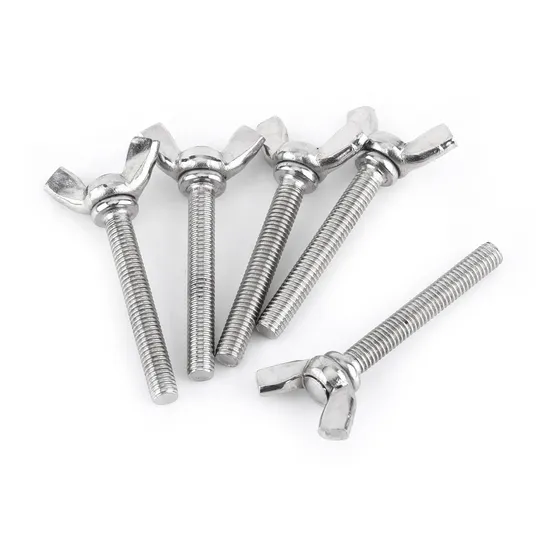 5 Unids/bolsa 304 Tornillos De Mariposa De Ala De Acero Inox