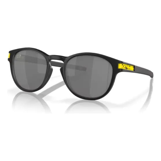 Gafas de sol Oakley Latch Oo9265-6953 Tour De France Prizm, color negro, marco negro, varilla negra, lente plateada, diseño redondo