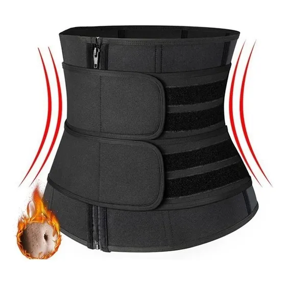 Cintura Entrenador Faja Abdomen Corsé Negro Xl