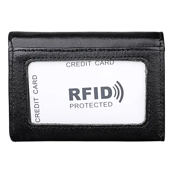 Billetera Tarjetero Monedero Rfid Cuero Genuino Unisex