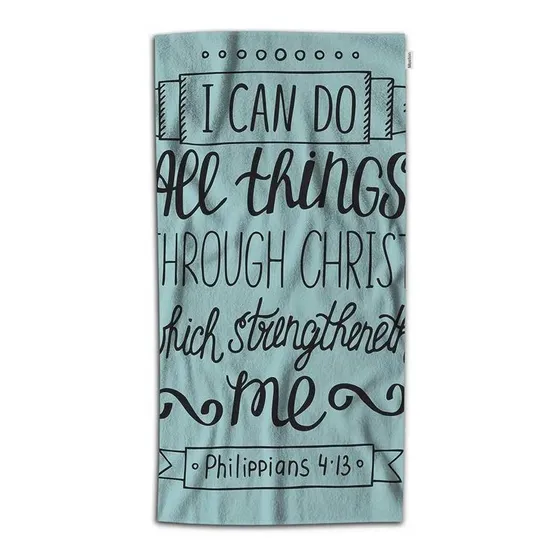 Moslion Bible Verse Toalla Mano 29.9 In Largo X 15.0 Ancho