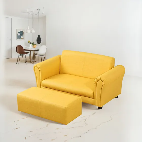 Sofá Infantil Getifun Con Otomana - Silla Para Niños (amaril