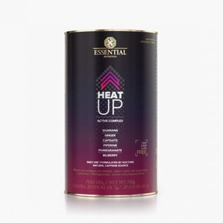 Heat Up 140g (20 Sachês) Essential Nutrition Treino Pré - Heat Up 140g (20 Sachês) Essential Nutrition Treino Pré -