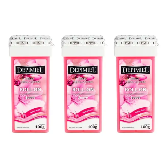 Depimiel Kit X3 Cera Depilatoria Roll On Descartable X 100gr