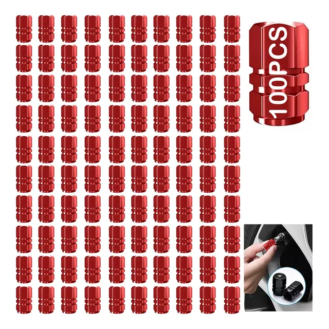 100pzs Tapones Para Llantas Aluminio Valvula Cubre Auto Moto