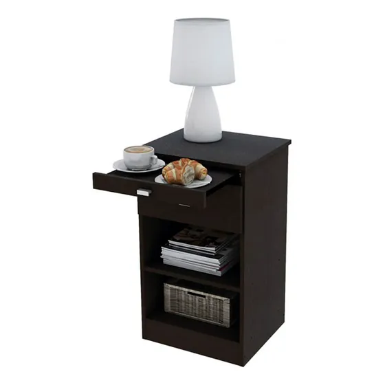 Mesa De Luz Con Desayunador Centro Estant Wengue 71 cm x 42 cm x 37 cm