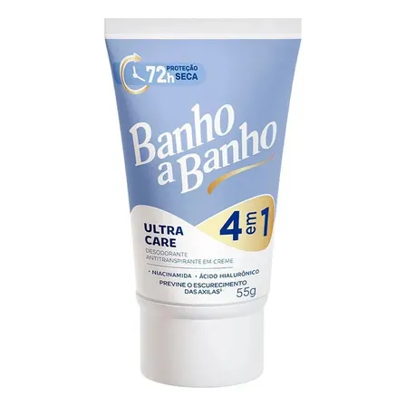 Desodorante Creme Hidratante Ypê Banho A Banho Ultra Care 55