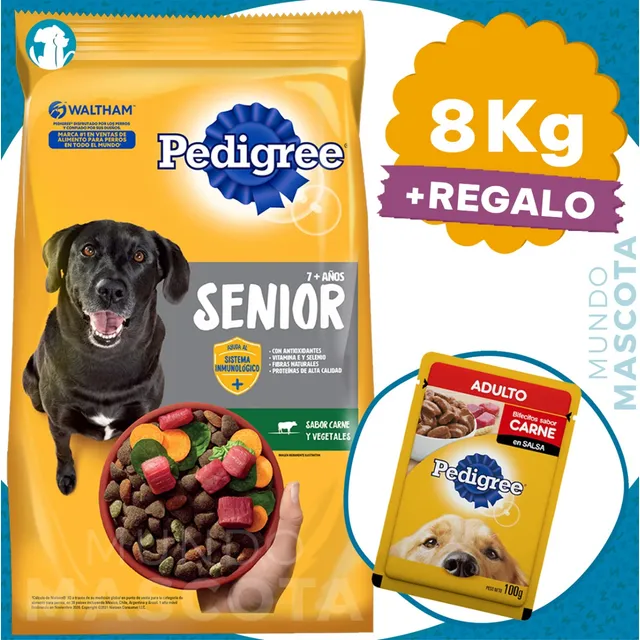 Comida Pedigree Perro Senior Mayor Vida Plena 8 Kg + Envío