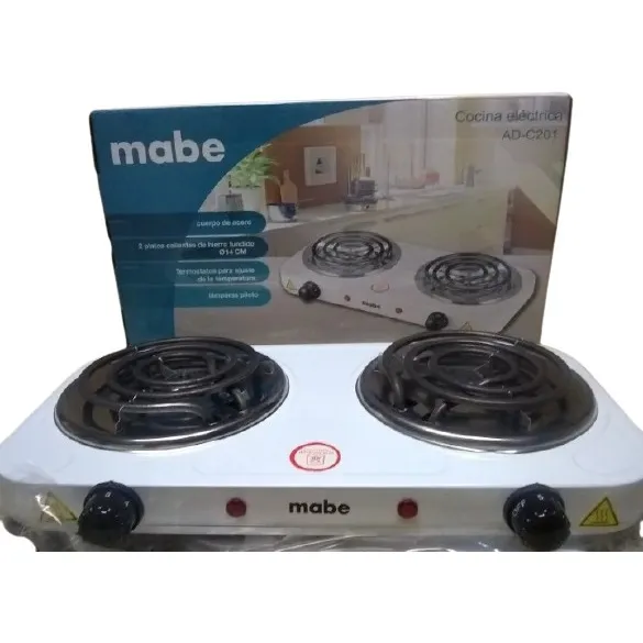 Cocina Electrica 2 Hornillas 2000w Mabe 3 Meses De Garantia 