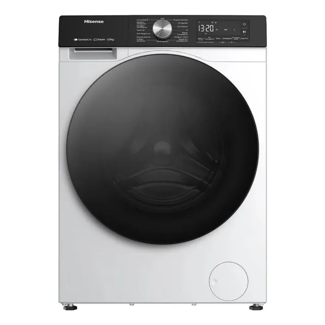 Hisense Lava e Seca 11kg Lavagem e 7kg Secagem com Wi-Fi Steam 13 Programas Motor Inverter Painel Touch Branco WD3S1143 127V