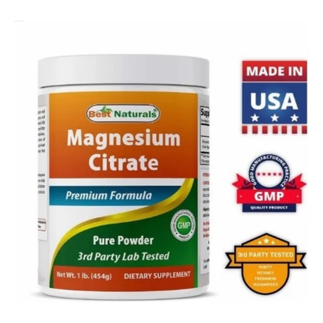 Best Naturals Citrato De Magnesio En Polvo 454 G