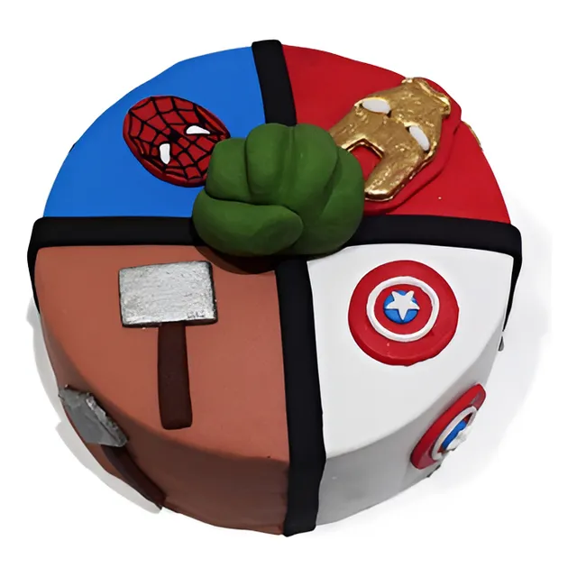 Torta Superheroes Superman Ironman Hulk Thor Avengers
