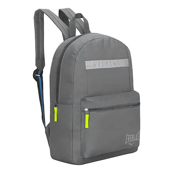 Mochila Everlast Porta Notebook Urbana Reforzada 16060 Gris Diseño De La Tela Lisa