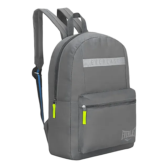 Mochila Everlast Porta Notebook Urbana Reforzada 16060 Gris Diseño De La Tela Lisa