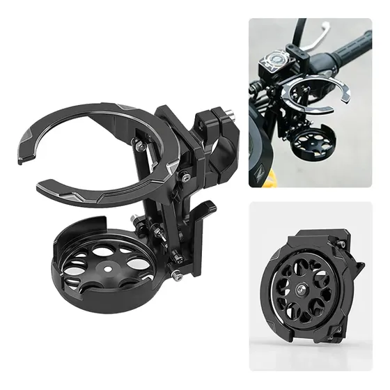 Suporte Porta Copos Dobrável Universal Para Moto Fixação No Guidão — foto 2