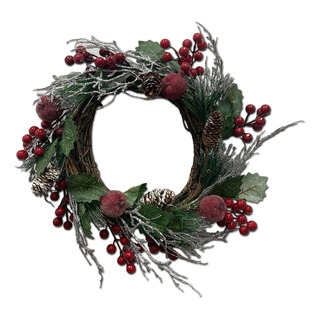 Corona Navidad Deco Puerta Moño Frutos Piña Color Piña Futos Corona Navidad Deco Puerta Moño Frutos Piña Color Piña Futos
