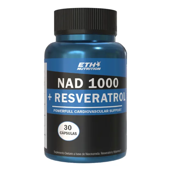 Nad+ Resveratrol 1000 Rejuvenecedor Antioxidante