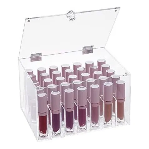Organizador Grande De Lápiz Labial Acrílico Transparente Y S