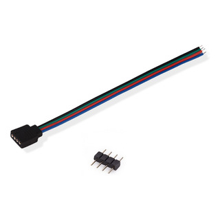 Cabo Fita Led Rgb Femea + Conector 4 Pinos - 5 Unidades Cabo Fita Led Rgb Femea + Conector 4 Pinos - 5 Unidades