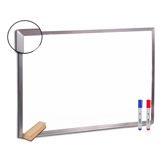 Kit Lousa Quadro Branco 80x60 + 2 Marcadores E Apagador