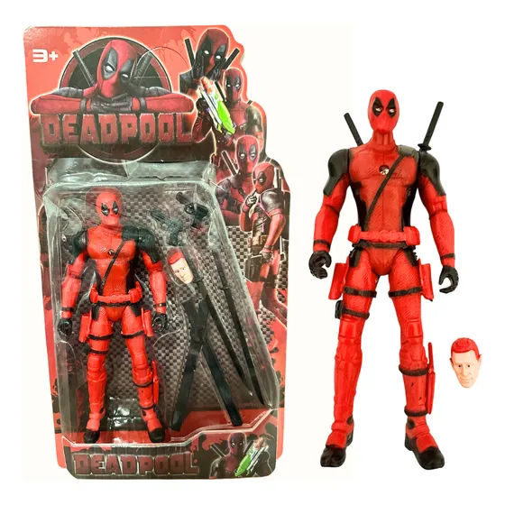 Boneco Action Figure Deadpool 18 Cm Avengers Luz Articulado