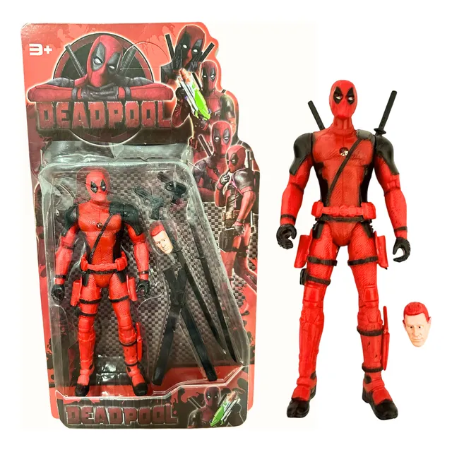 Boneco Action Figure Deadpool 18 Cm Avengers Luz Articulado