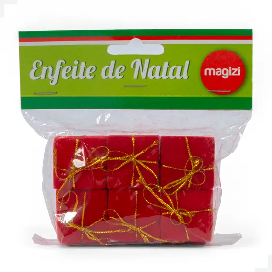 Pacote Com 6 Presentes De Veludo Vermelho