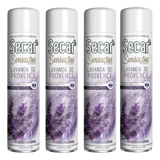 Kit 4un Odorizador De Ambientes Secar 360ml Aromatizador