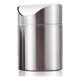Mini Acero Inoxidable Pequeño Cubo De Basura Con Tapa Mini Acero Inoxidable Pequeño Cubo De Basura Con Tapa