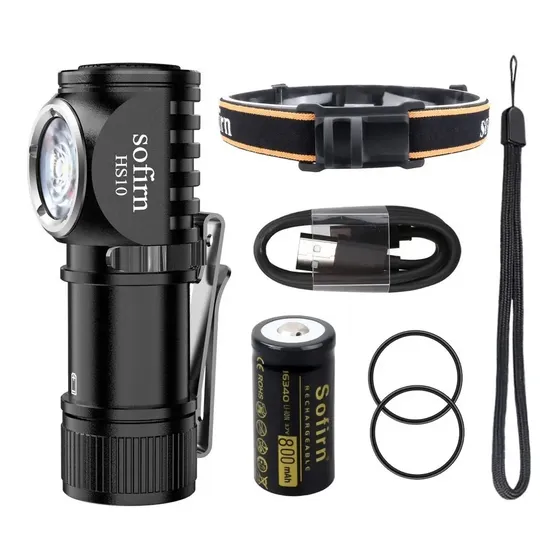 Lanterna LED Sofirn HS10 1100lm 129m Recarregável USB-C Preto