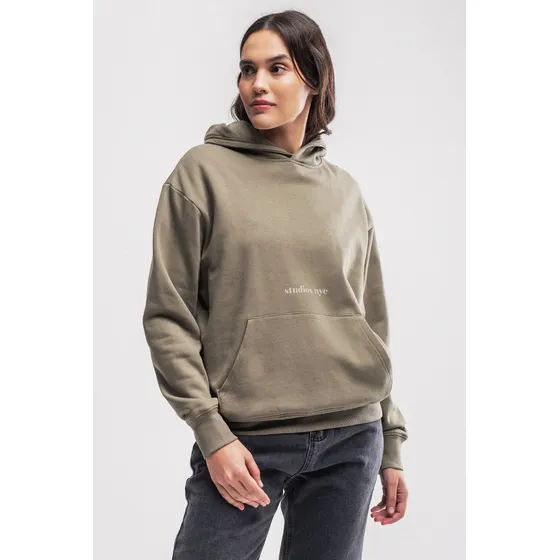 Buzo Canguro Canva Roma Dama Oversize Verde 214106i25