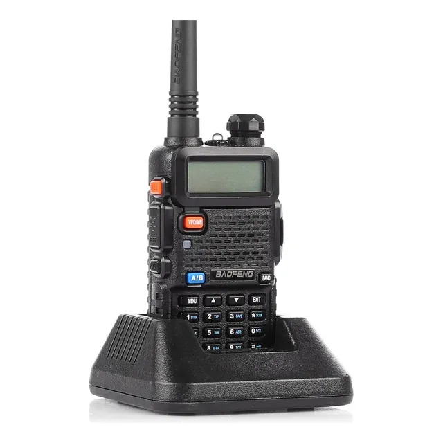 Walkie-talkie Baofeng Walkie-talkie UV5R y frecuencia VHF(136-174Mhz)–UHF(400-520Mhz) - negro 220V