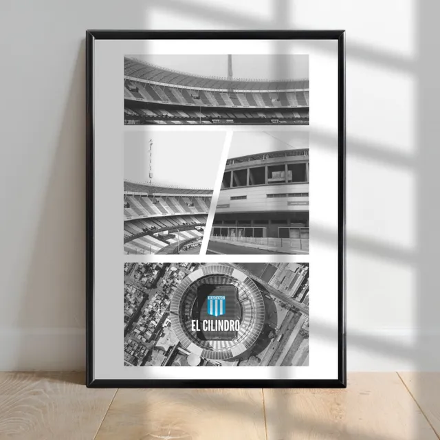 Cuadro Racing Club Estadio El Cilindro C/vidrio 33 X 43cm