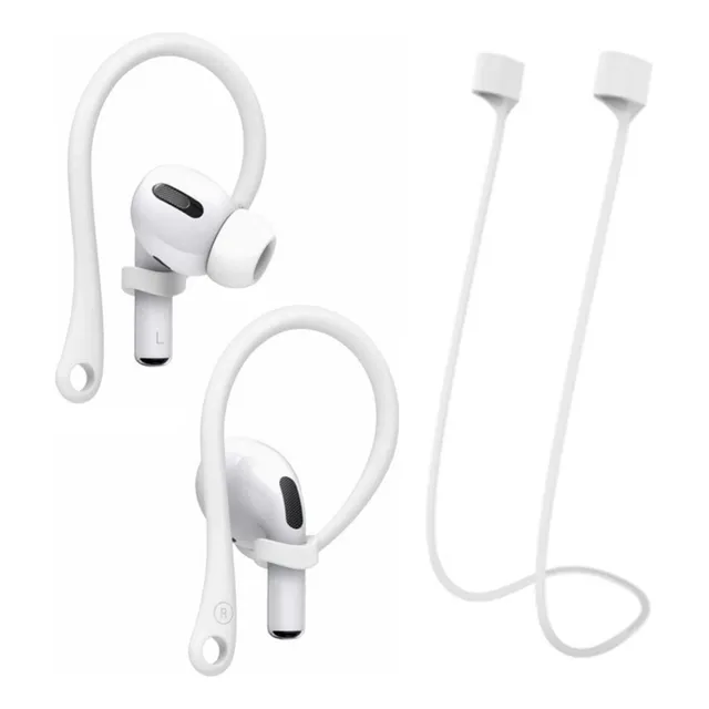 Earhook + Strap Compatível AirPods Kit Segurar Proteger Fone
