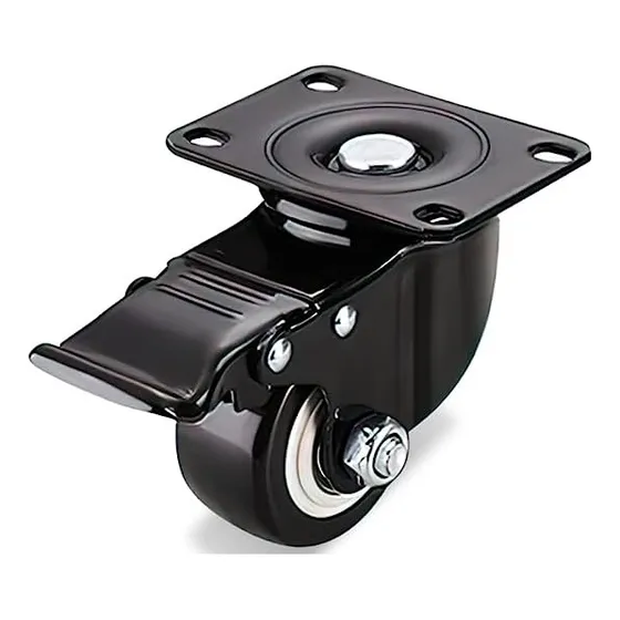 Rueda Giratoria Con Freno Negra Para Muebles 