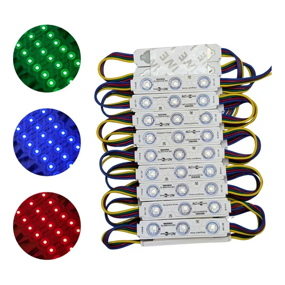 100 Módulos Smd5050 D 3 Led Rgb Con Lupa Ip66 12v Brillantes
