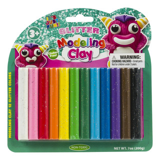 Plastilina Con Glitter 12 Colores Escolar, Fiestas, Bolos Plastilina Con Glitter 12 Colores Escolar, Fiestas, Bolos