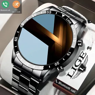 Lige Sport Bw0220a Pro Reloj Inteligente Para Hombre Bluetooth Impermeable Color Negro