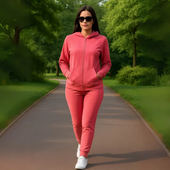 Roupa De Frio Feminina Com Capuz E Bolso Quentinho Inverno