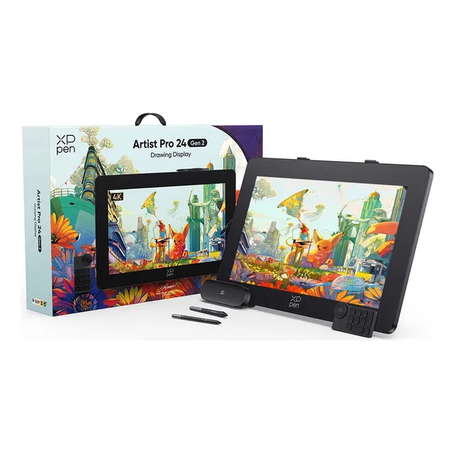 Xppen Artist 24 Pro Gen 2 Tableta Gráfica Con 4k Pantalla