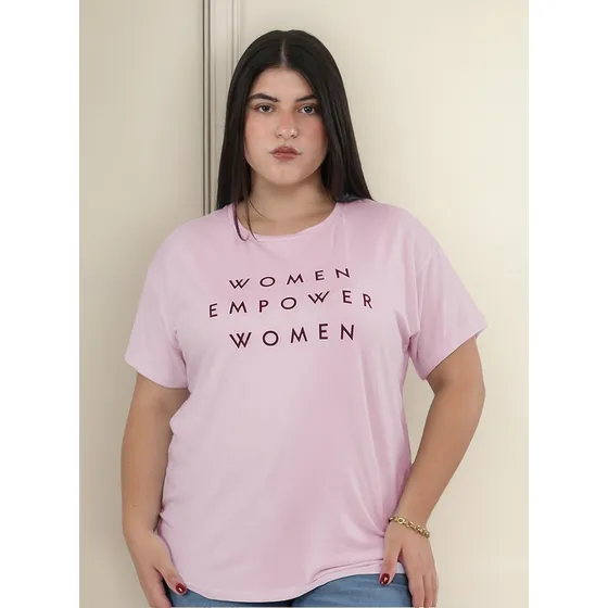 Remera Estampada Viscosa Lycra Empower Mujer Talles Grandes