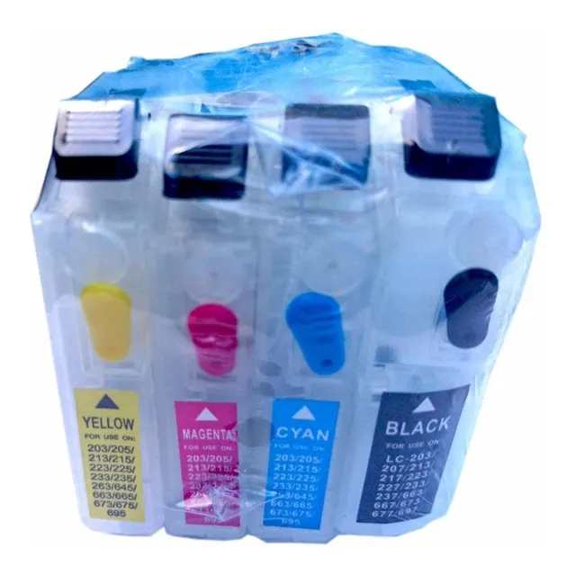 10 Cartuchos Rellenables Cortos Compatibles  Remplazo Lc103